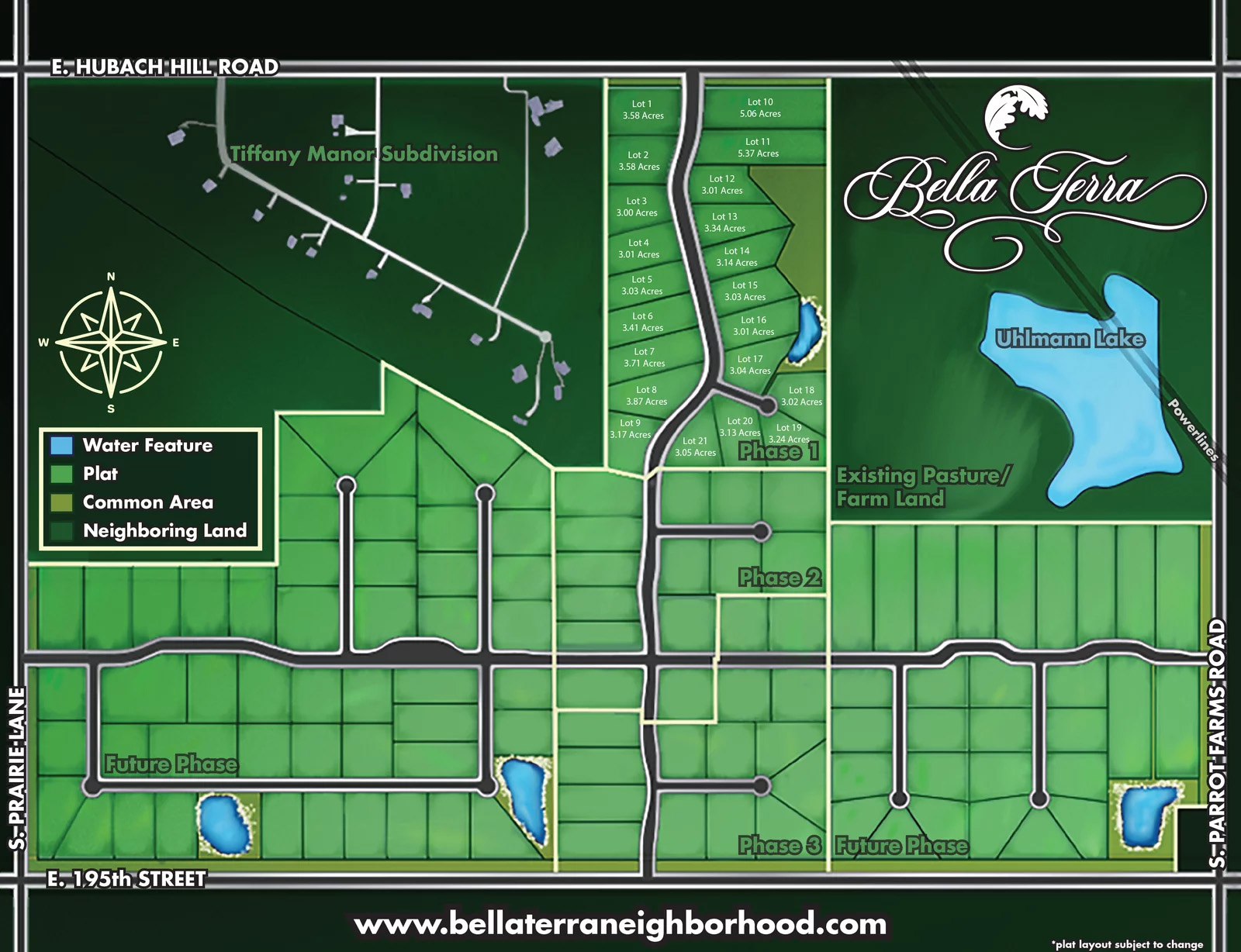 Bella Terra Plat Map